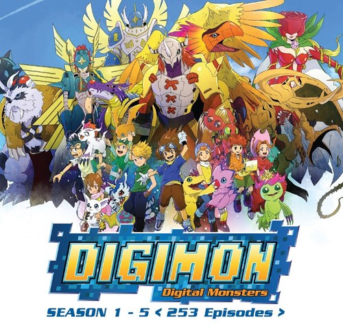 Dvd anime digimon season - dvd, 1-5