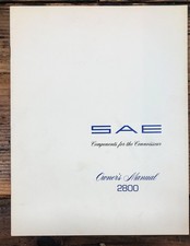 SAE Modello 2800 Manuale d'uso