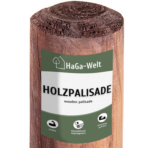 Holzpalisade ponte baumpfahl - holzpalisade,
