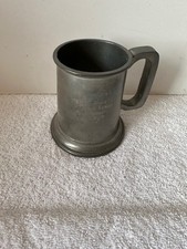 Vintage Enlgish Pewter Tankard Bar ware / Beer Mug 1964 Vintage Man Cave