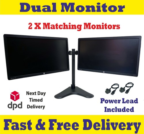2x19 dell dual - monitor, pc