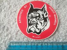 Adesivo stickers vintage approved by RENCO MARWELL MILANO bulldog cane boxer