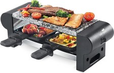 SENYA 2 persone raclette, con pietra di cottura rimovibile, antiaderente, 350 W