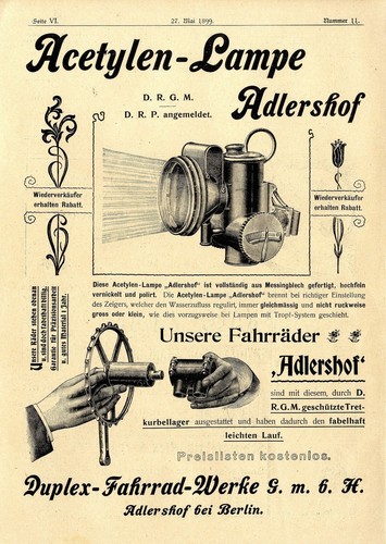 Lampada acetilene biciclette