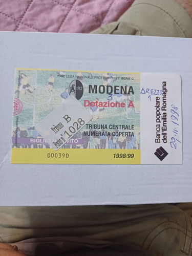 Biglietto calcio modena - biglietto,