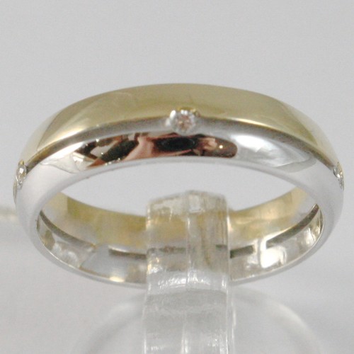 Anello oro bianco - bianco, giallo