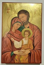 Icona Sacra Famiglia fatta a