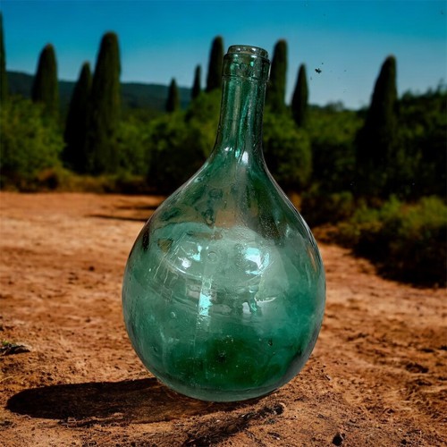 Damigiana vetro verde scuro - in,