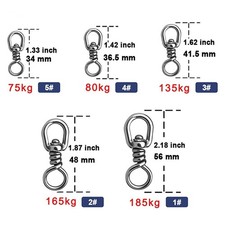 20pz Connettore Girevole Pesca