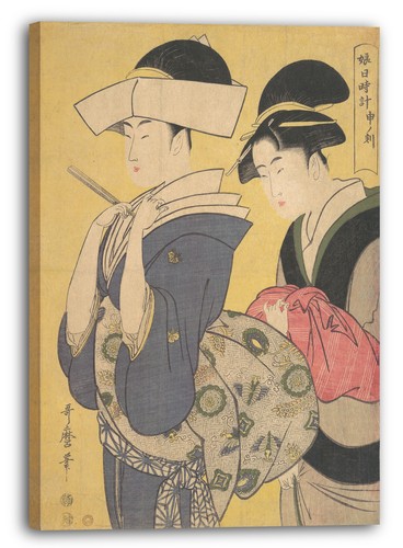 Tela cornice kitagawa utamaro - tela/cornice,
