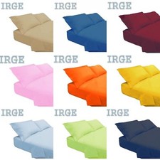 Completo  Lenzuola in cotone Irge matrimoniale o singolo tinta unita