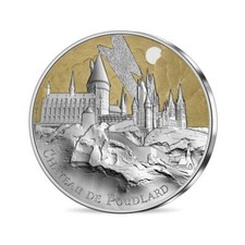 2021 Francia Moneta da 50 Euro Argento 900/000 Harry Potter Hogwarts Castello 