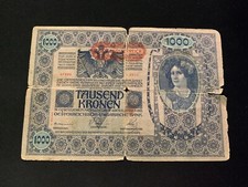 Banconota 1000 Corone Austria-Ungheria, Tausend Kronen 1910-1918 Moneta Storica