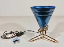 Rare 60s RINNOVEL Bedside / TV Lamp by ETTORE SOTTSASS in Blue Anodized Aluminum