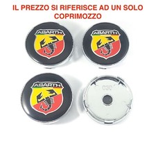 tappo coprimozzo per abarth fiat 500 595 695 ss grande punto cerchi lega 60mm