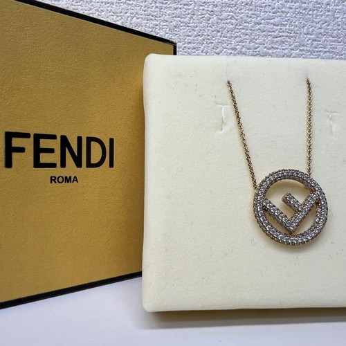 Collana fendi logo - fendi, strass