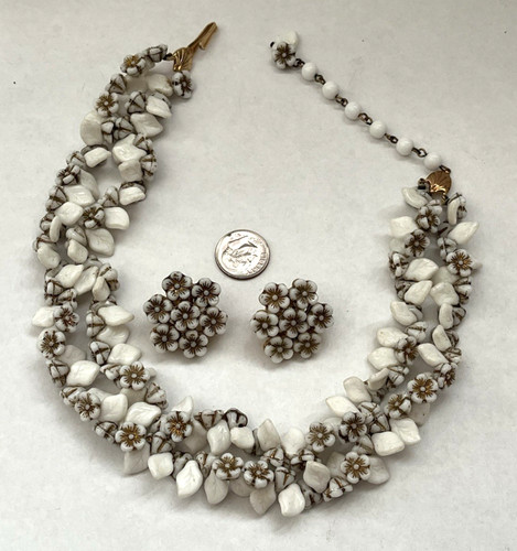 Set orecchini clip collana