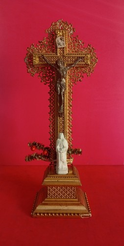 Crocifisso antico tavolo in - da,