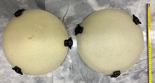 Coppia plafoniere vetro - vetro, con