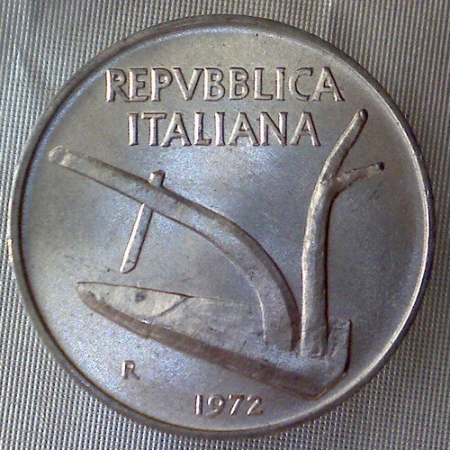 Repubblica italiana lire - italiana, 10