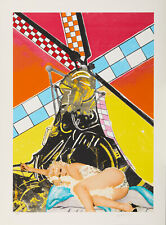 Grande serigrafia a colori "Bambola" firmata Gianni Bertini numerata 30/75