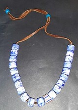 Collana  perle  pasta vitrea murrine veneziane vintage