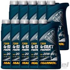 OLIO MOTORE 10x1L MANNOL 4 TEMPI PREMIUM 20W-40 JASO MA2 MOTO SCOOTER QUAD OIL