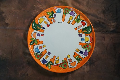 Piatto pizza decoro - , "casette"