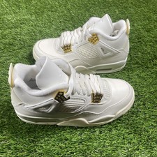 Jordan 4 retrò pelle oro