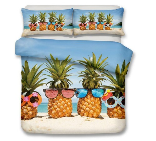 Beach pineapple bed - pineapple,