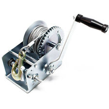 VERRICELLO MANUALE 1100KG 2 MARCE AUTO FUORISTRADA JEEP CAVO 10 MT GANCIO FERRO