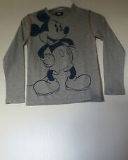 DOLCE & GABBANA JUNIOR T-SHIRT MANCHES LONGUES  7-8 ANS 100% COTON GRIS/BLEU