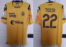 MAGLIA CALCIO HELLAS VERONA MATCH WORN N°22 TOZZO 2018/2019 SERIE B AUTOGRAFATA