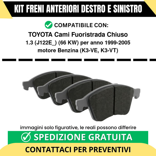 Pastiglie freno anteriori per - anteriori,