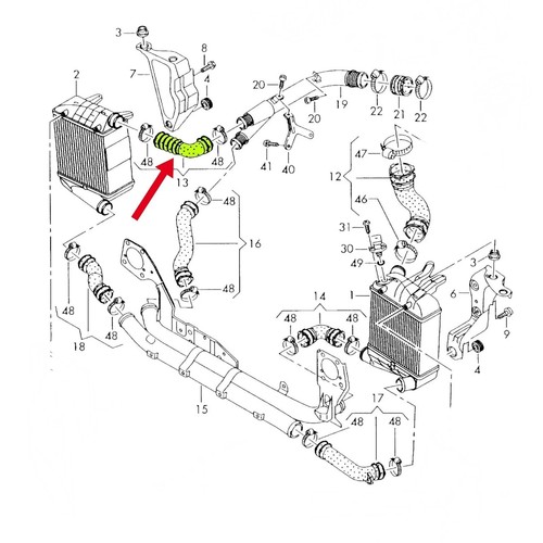 Tubo pressione per - audi, a4