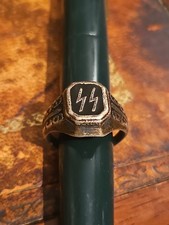 Anello Argento Ww2 S.S Tedesco 