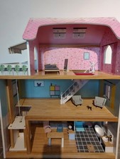 Casa Delle Bambole in Legno lidl, 3 Piani, Mobili Rimovibili, con ascensore