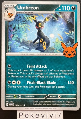 Carte pokemon noctali 130 - carte, 130/197