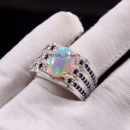 Naturale opale blu zirconia - blu,