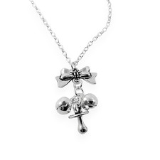 Collana lunga acciaio chiama - acciaio,