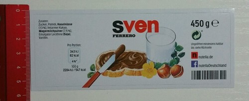 Adesivo sticker vetro nutella - adesivo/sticker:,