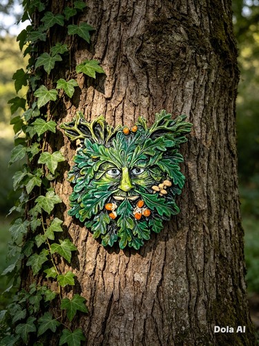 803 green man - green,