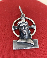 OTTAVIANI, VOLTO DI CRISTO CIONDOLO REALIZZATO NEGLI ANNI 60/70 ARGENTO VINTAGE