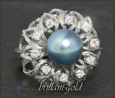 Anello con diamanti e perle