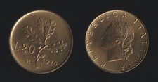20 LIRE 1976 RAMO DI QUERCIA -