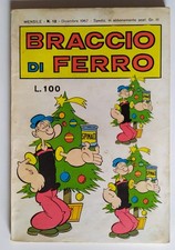 Raro BRACCIO DI FERRO n. 12 del Natale 1967 Bianconi Metro vintage Popeye