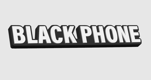 Telefono nero insegna placca - -, insegna/placca