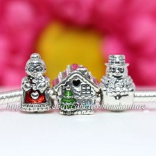 PANDORA Set Regalo 3 Ciondoli Natalizi Signora Babbo Natale 798471C01, 792001CZ,792005EN07