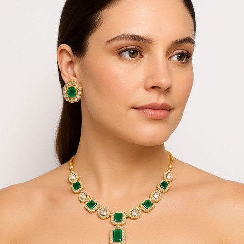 Set orecchini collana verde