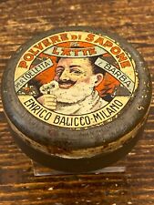 Scatola in Latta Polvere di Sapone per Toeletta-Barba-Enrico Balicco Milano’1900